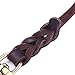 Taglory Premium Leather Dog Leash 6 Foot x 5/8 Inch, Braided Latigo Leather Training Leashes for Medium and Large Dogs, Brown