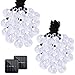 VMANOO Christmas Solar Powered Globe Lights,30 LED (19.7ft) Globe Ball Fairy String Light for Outdoor, Xmas Tree, Garden, Patio, Home, Lawn, Holiday, Wedding Decor, Party 2 Pack (White)
