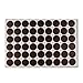 MyLifeUNIT Home Office Screw Holes Cover Caps Stickers (1 Sheet 54 Caps) (Black Walnut Wood)
