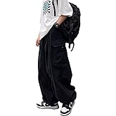 Gothic Harajuku Cargo Pants Y2K Women Wide Leg Joggers Hippie Streetwear Loose Baggy Trousers
