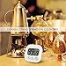 Digital Kitchen Timer, Gvoo Big Digits Loud Alarm Magnetic Backing Stand with Countdown LCD Display for Cooking, Baking 2 Pack White