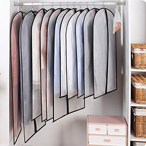 homeminda Extra Long Dress Garment Bags 60in Clear Hanging Lightweight