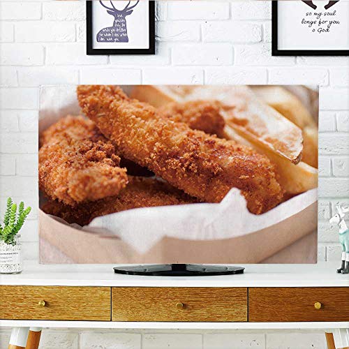 Philiphome Protect Your TV breaded Chicken fers and Fries in a take Out Container Protect Your TV W20 x H40 INCH/TV 40"-43"