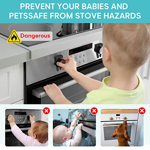 Gas Stove Knob Covers for Child Safety BabyProof Locks for Your Gas
