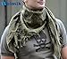 WOLMIK 100% Cotton Military Shemagh Tactical Desert Keffiyeh Head Neck Scarf Wrap in Brown