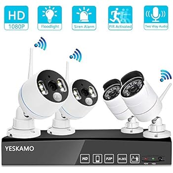 Amazon.com: YESKAMO [Floodlight & Touchscreen] Outdoor Security Camera