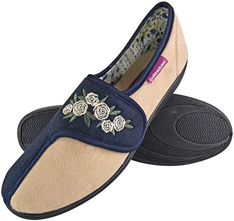 ladies velcro fastening slippers