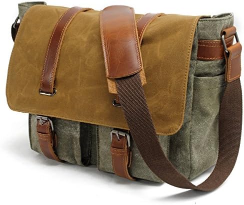 Ponerine Waterproof Camera Canvas Leather DSLR SLR Vintage Camera Messenger Bag