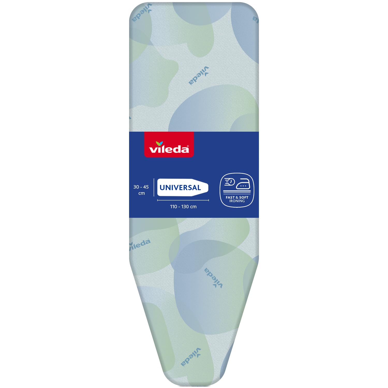 Vileda 2-in-1 Premium Ironing Board Cover, Color May Vary, Fits boards 110-130 x 30-45 cm