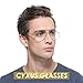 Cyxus Aviator Glasses Stylish Blue Light Blocking Eyeglasses Computer Eyewear Anti Eyestrain Metal Frame T06