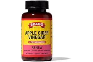 Bragg Renew Apple Cider Vinegar Capsules with Phytoceramides - 90 Capsules - Maintains Healthy Skin and Promotes Hydration