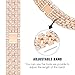 Supoix Compatible for Samsung Galaxy Watch 42mm Band, 20mm Crystal Rhinestone Diamond Metal Smartwatch Replacement Jewelry Bracelet for Galaxy Watch 42mm/Active 40mm-Rose Gold