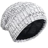 Retro Knit Beanie Skull Cap Men Crochet Roll Thick Winter Hat KB313