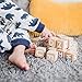 Tinkerton ABC 123 Blocks: Wood Alphabet Blocks with Numbers - 1.5” Wooden Letter & Number Cubes for Stacking, Building & Learning - For Kids 3 Months & Up - 21 Piece Set with Storage Bag