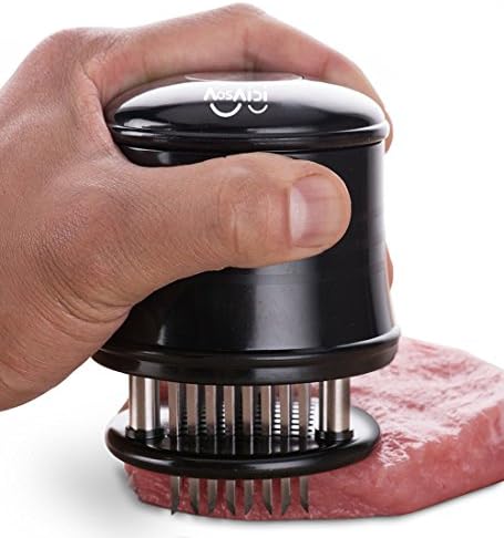 Aosaidi Loose Meat Needle Tenderizer-56 Stainless Steel Blades with Security Lock ,Professional Quality Kitchen Cooking Tool for Steak,Chicken,Fish and Pork