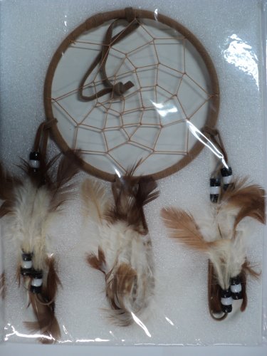 NATIVE AMERICAN LEGEND OF THE DREAMCATCHER with Feathers ~ Approx 3.5
