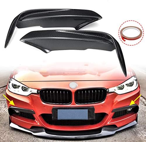 HobbyAnt Carbon Fiber Racing Front Splitters Lip Fit Car Spoiler Wing Bumper Foxgoodtector for BMW 3 Series F30 M Sport Sedan 2013-2017