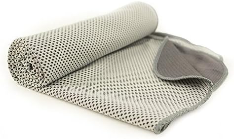 Cooling Towel for Sport, Ultra Soft Breathable Natural Keep Cool Wiped Sweat Towels with Mesh for Yoga, Gym, Golf, Travel, Outdoor Sports(Gray)