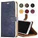 Snakehive Apple iPhone Xs Max Case, Luxury Genuine Leather Wallet with Viewing Stand and Card Slots, Flip Cover Gift Boxed and Handmade in Europe for Apple iPhone Xs MAX - (Navy)