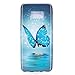 Urberry Samsung Galaxy S8 Case, Case glow in the dark, Soft TPU Case Cover for Galaxy S8 with a Free Screen Protector (Blue1)