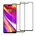 LG G7 ThinQ Screen Protector Full Coverage, 2 Pack Niyattn Tempered Glass Screen Protector for LG G7 ThinQ 5.9 inch with Double Shielding/Bubble Free/Case Friendly, Black