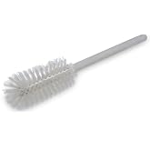 SPARTA Large Water Bottle Brush Ideal for Wide-Mouth Jars, Bottles and Tumblers, Dishwashing Tool with Handle for Home and Commercial Kitchens, Plastic, 12 Inches, White