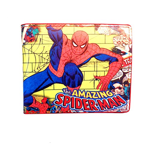 Marvel Comics The Amazing Spiderman Bi-Fold Men's Boys Wallet with Gift Box
