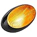 Lumitronics RV 12V Oval Porch Utility Light - Clear & Amber Lenses (Black)
