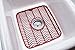 Rubbermaid Antimicrobial Sink Protector Mat, Red Waves, Small