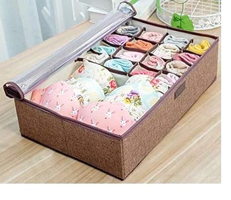 Shopais 16 1 Multi Compartment Cell Foldable Storage Drawer