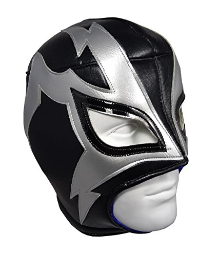 SHOCKER Lucha Libre Wrestling Mask (pro-fit) Costume Wear - Black/Grey