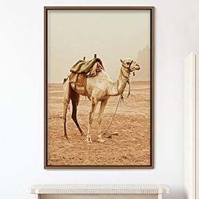 signwin Framed Canvas Wall Art Camel Animals Camels...