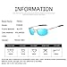 FEIDU Polarized Sport Mens Sunglasses HD Lens Metal Frame Driving Shades FD 9005 (Blue/Silver, 2.24)