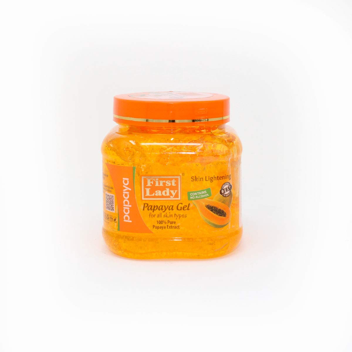 First Lady Papaya Skin Brightening Face, Hand & Body Gel 500ml - Brightens, Tones, Glows, Melanin, Pigmentation, Radiant, Knuckles, Blemishes with Niacinamide