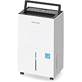 52 Pints Energy Star Dehumidifier for Basement, 4500 Sq.Ft Home Dehumidifier with Drain Hose & 2L Tank for Large Room Bathroo