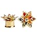 KUBOOZ Fashion Colorful Dream Flower Elegant Ear Plugs Tunnels Gauges Stretcher Piercings Jewelry