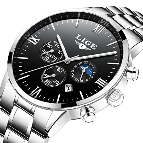 Watches Men Luxury Brand Classic Fashion Business Sport Waterproof Date Steel strip Quartz Chronograph