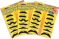 Self Adhesive Fake Mustache  Novelty - Set of 36 -  by Blue Ridge Novelty