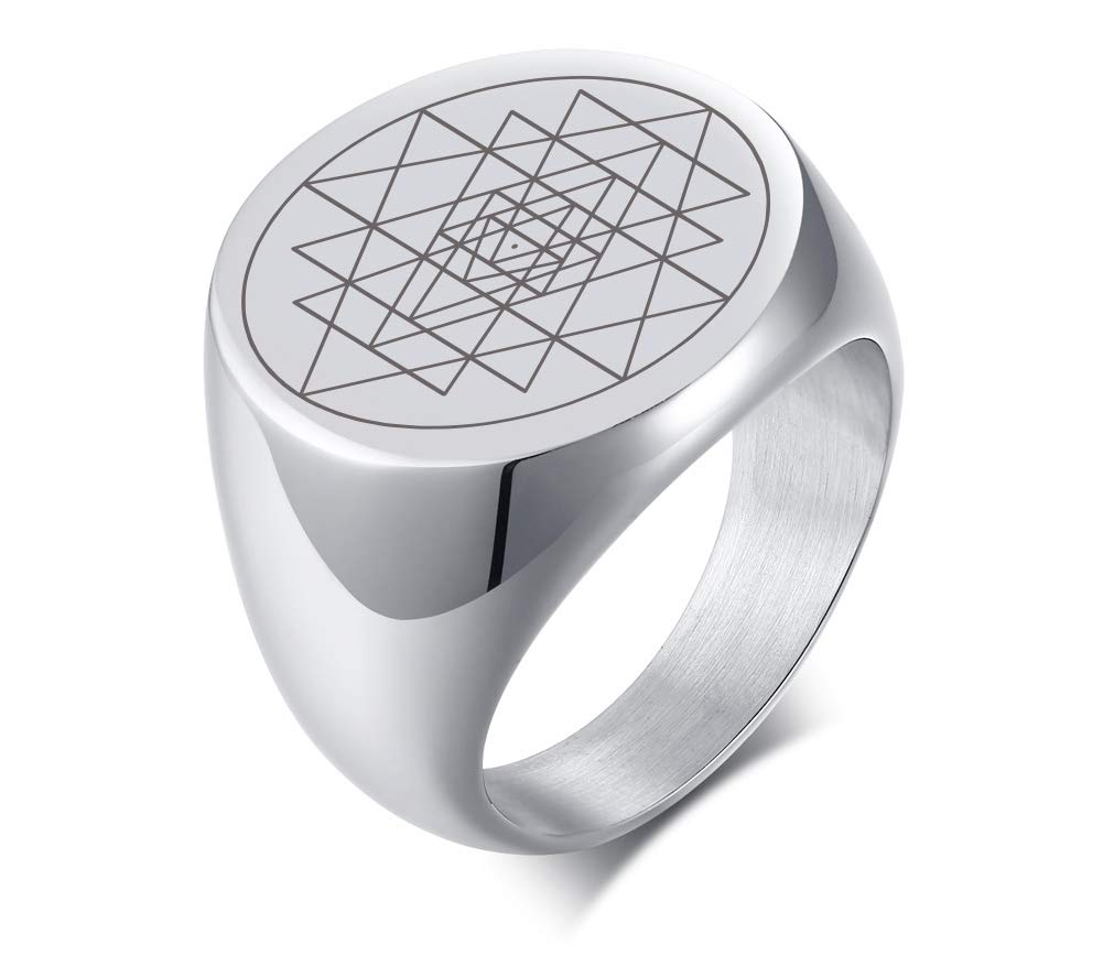 Buy MPRAINBOW Sri Lanka Yantra River Symbol Punk Biker Stainless Steel