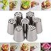 Russian Piping Tips Ball, Samhe Icing Tips Nozzles 22-piece Cake Decorating Tips Set Cookies Cupcake Decorating Kits with 7 Russian Tips and 3 Ball 10 Disposable Pastry Bags 1 Tri-Color Coupler
