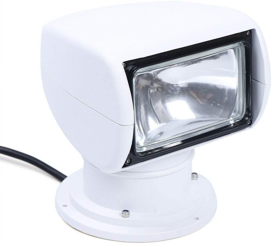 DONNGYZ Searchlight Boat LED Light 100W 2500LM 3200K Marine Boat Remote Control Spotlight Protection Emergency Searchlight 360° Rotating Light(US Stock) : Sports & Outdoors