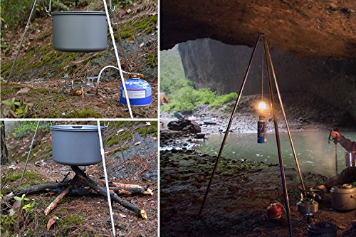 Campfire Tripod Camping Cooking Dutch Oven Tripod Adjustable