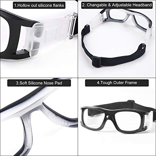 Flantor Outdoor Sports Goggles Over Glasses, Anti Shock Collision