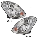 Driver and Passenger Halogen Headlights Headlamps Replacement for Infiniti 26060AC025 26010AC025 AutoAndArt