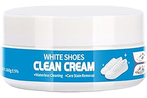 White Shoe Cleaner,Long-Lasting No Rinse Cream - Nourishing Shoe Cleaning Stain Treater - for Rubber Canvas Sole Stain Mainte