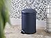 BINO Stainless Steel 1.3 Gallon / 5 Liter Round Step Trash Can, Matte Navy