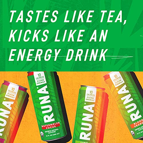 Organic Clean Energy Drink by RUNA, Variety Pack Refreshing Tea Taste