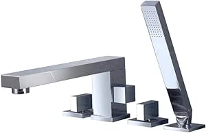 Grifo de baño de cobre en el lado del cilindro frío y caliente dividido