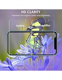 [4 Pack] Protector de pantalla para iPhone XR, apiker Protector de pantalla de cristal templado con [marco de alineación] para iPhone XR (6,1 pulgadas, liberación de 2018)