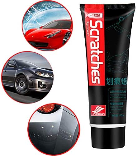 Car Scratch Repair Wax,Onefa 100ml Remove Scratches Paint Body Care Non-Toxic Car Scratch Repair Wax (Red)